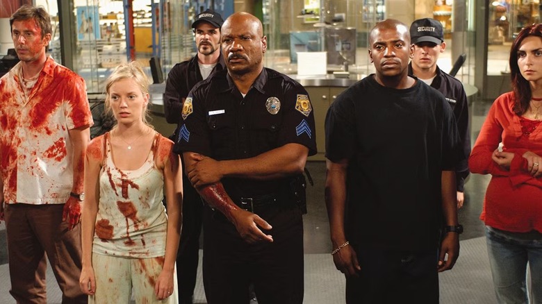 The survivors in 2004's Dawn of the Dead covered in blood
