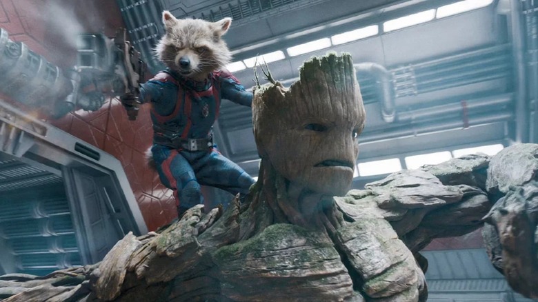 Rocket and Groot in Guardians of the Galaxy Vol 3