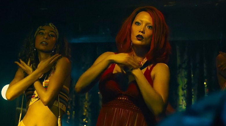 A dancer at La Gatita Amable doing a routine in The Suicide Squad