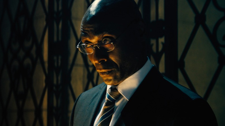 Lance Reddick as Charon looking serious in John Wick