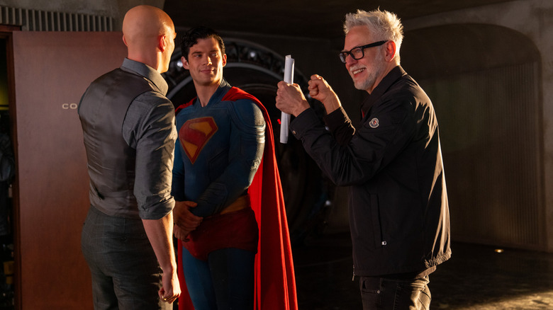 James Gunn directing Nicholas Hoult and David Corenswet on the Superman (2025) set