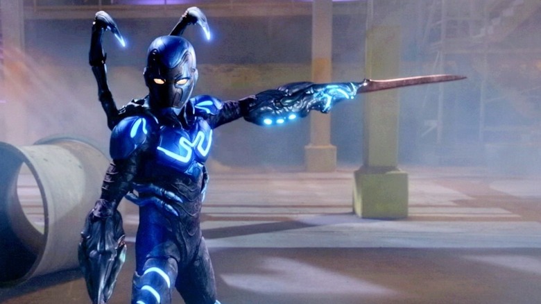 Jaime Reyes in Blue Beetle armor in Blue Beetle (2023)
