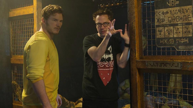 James Gunn on the set of Guardians of the Galaxy Vol 1