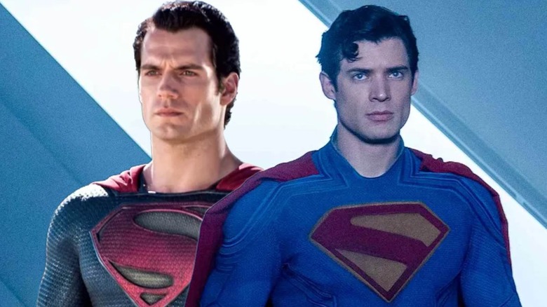 Henry Cavill and David Corenswet as Superman