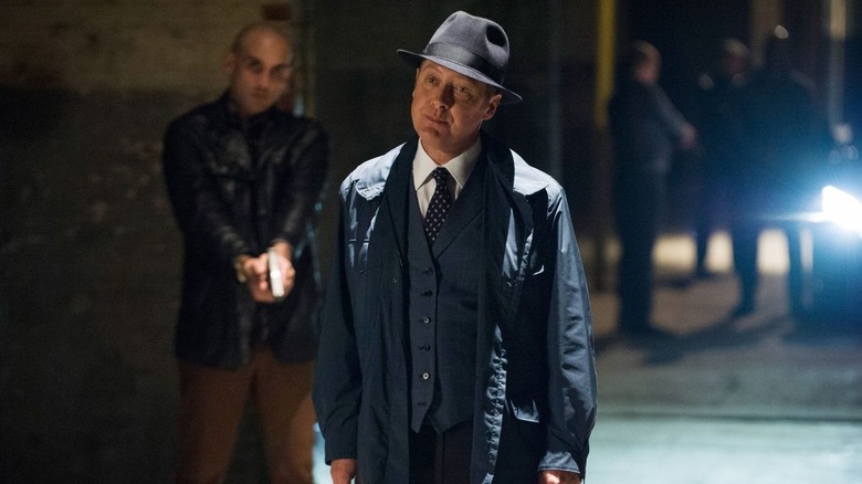 James Spader in jacket and fedora The Blacklist