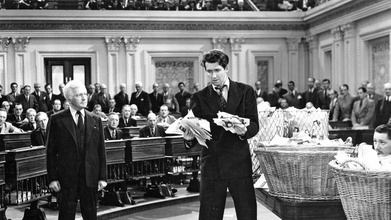 Mr Smith Goes To Washington filibuster Jimmy Stewart and Claude Rains
