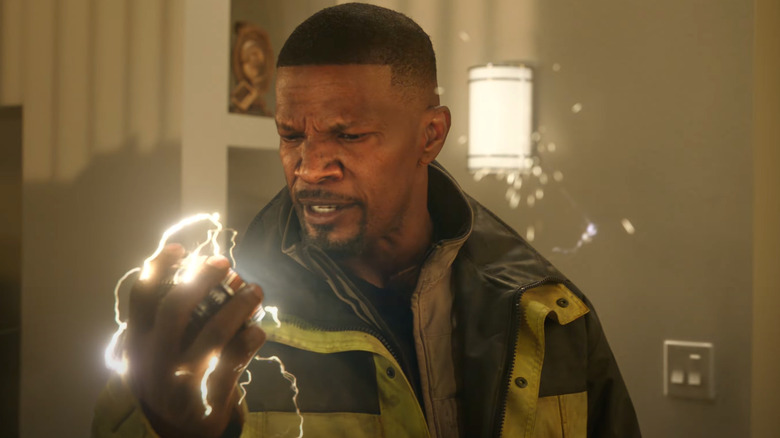 Electro holds a device