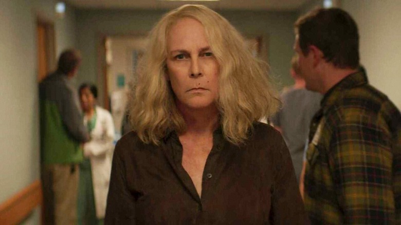 Laurie Strode (Jamie Lee Curtis) leads the fight against Michael Myers in Halloween Kills (2021) 