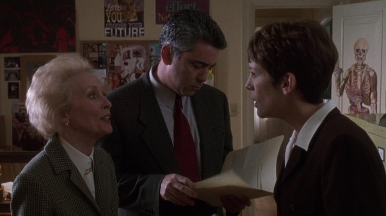 Norma, Will, and Laurie in a school office in Halloween H20: Twenty Years Later
