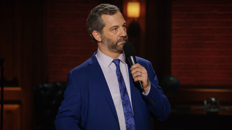 Judd Apatow on set