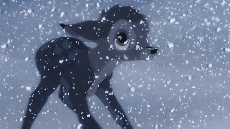 Bambi in snow Bambi's mom death