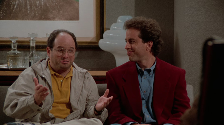 Seinfeld, George y Jerry lanzando su nueva idea de comedia de situación