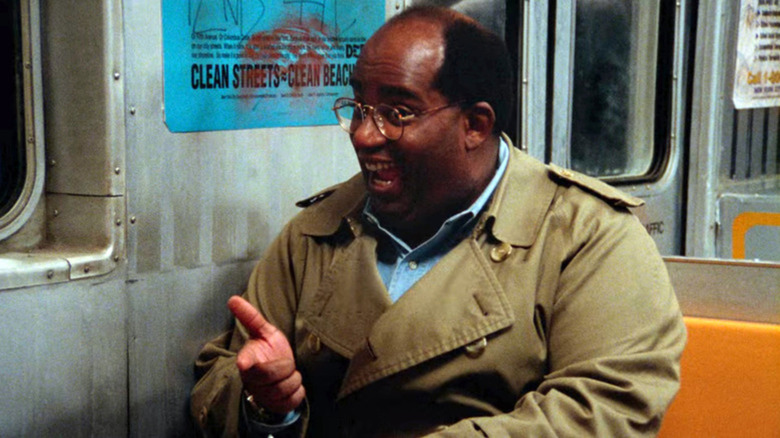 Al Roker giving a finger gun on Seinfeld