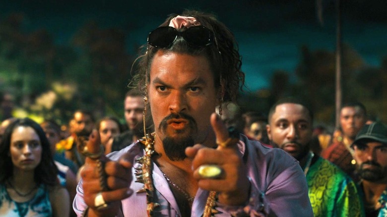 Jason Momoa as Dante Reyes doing finger guns in Fast X