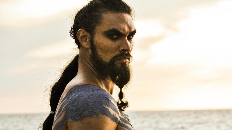 Jasom Momoa as Khal Drogo in Game of Thrones