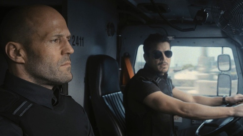 Jason Statham as Patrick Hill in truck in Wrath of Man