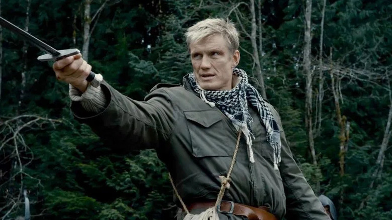 Dolph Lundgren as Granger wielding a sword in In the Name of the King 2: Two Worlds