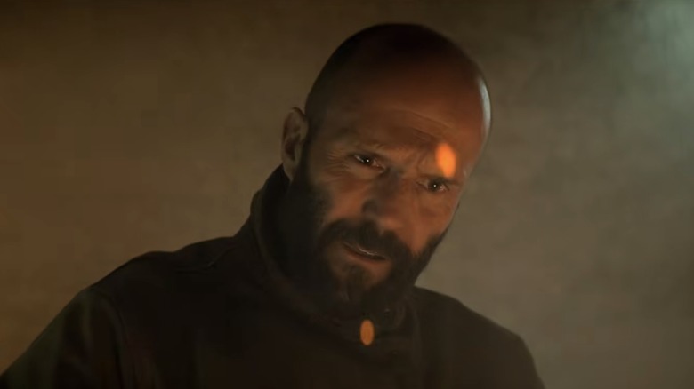 Adam Clay after sticking a flamethrower into some dude's mouth in The Beekeeper 2