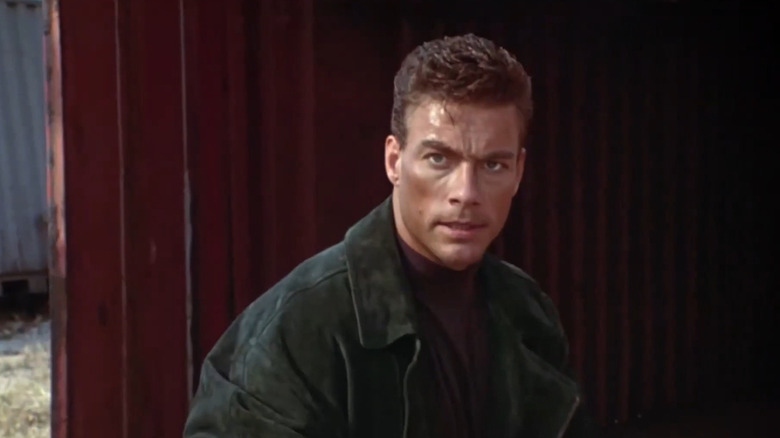 Alex (or perhaps Chad) looking determined in Double Impact