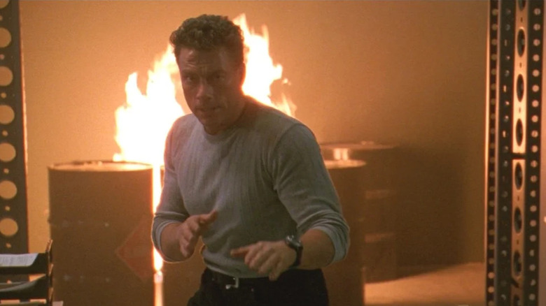 Luc Deveraux is on fire with his fighting style in Universal Soldier: The Return