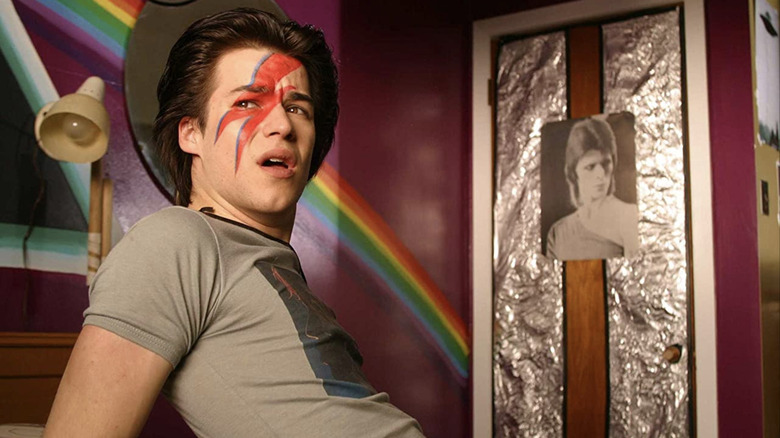 Marc-André Grondin wearing David Bowie-inspired makeup