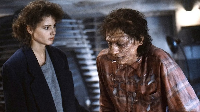 Geena Davis and Jeff Goldblum in The Fly