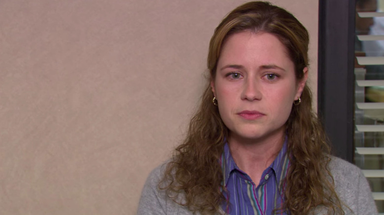 Pam seems sad in a confession in the office