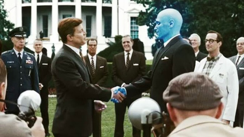 Brett Stimely and Billy Crudup in Watchmen