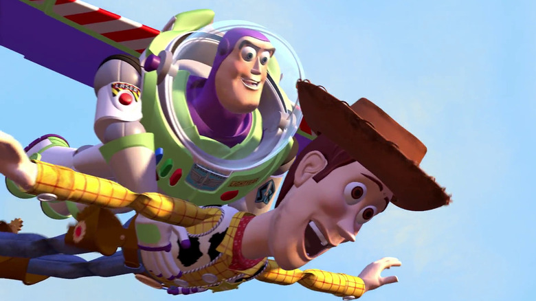 Toy Story Buzz Woody flying