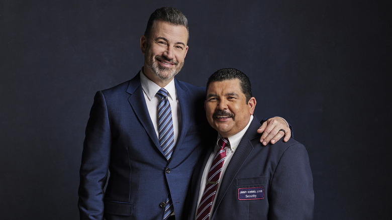 Jimmy Kimmel with his arm around Guillermo Rodriguez in a promotional image for Jimmy Kimmel Live!