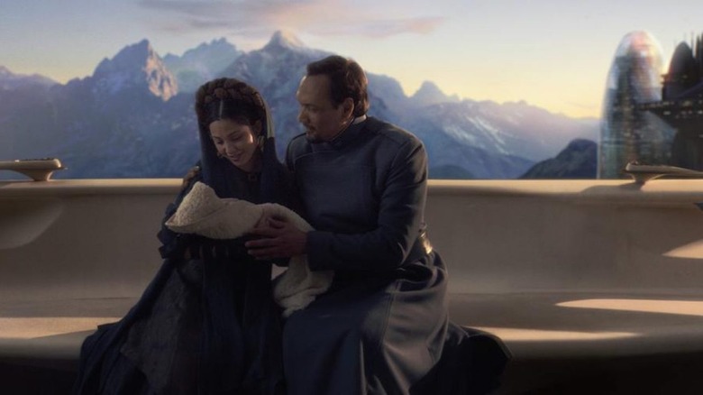 Bail and Breha Organa with an infant Leia