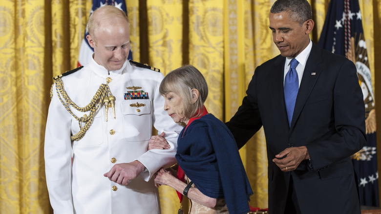 President Barack Obama and Joan Didion