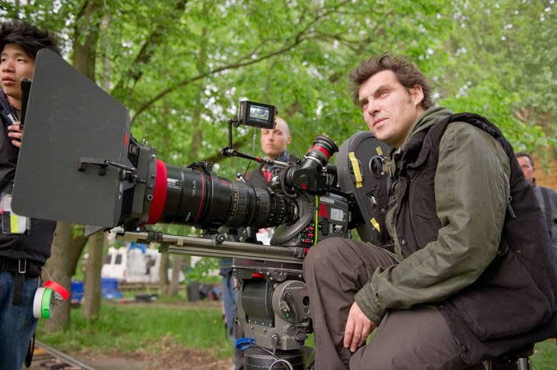 Joe Wright on Hanna set