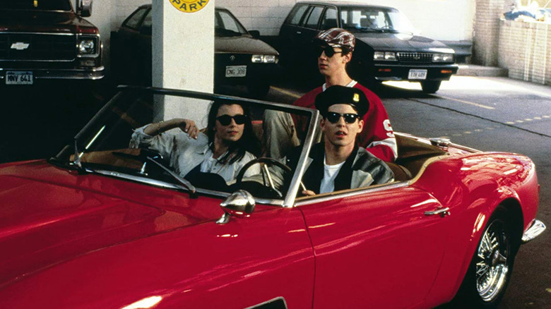 Matthew Broderick Mia Sara Alan Ruck in Ferrari Ferris Bueller's Day Off
