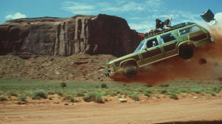 The Griswold family car goes off-road in National Lampoon's Vacation (1983)