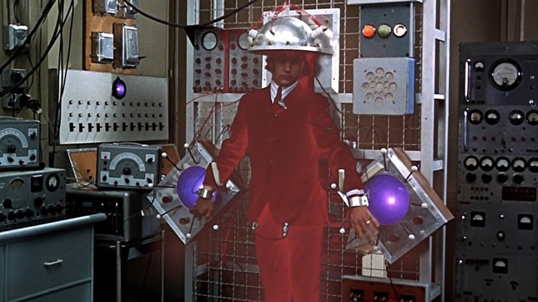 Ringo Starr hooked up to a strange machine in Help!