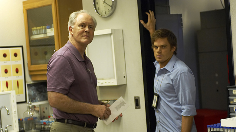 John Lithgow and Michael C. Hall star in Showtime series "Dexter"