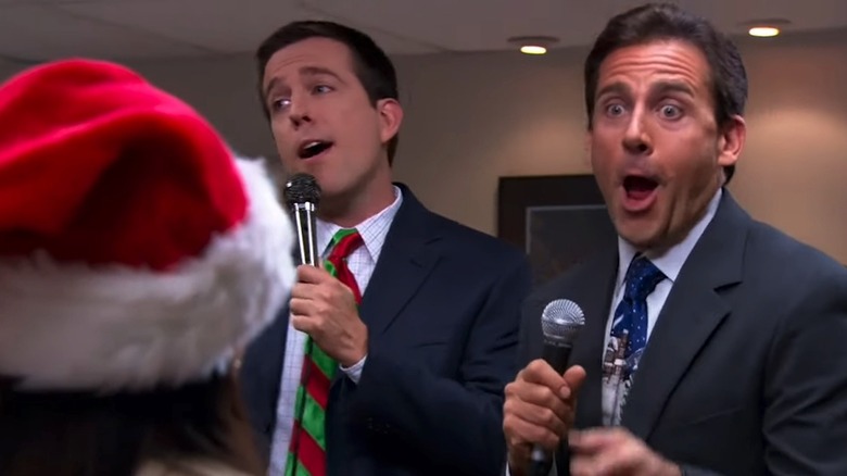 Steve Carell and Ed Helms in The Office - Benihana Christmas