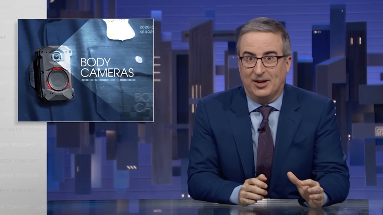 John Oliver discussing body cams on Last Week Tonight with John Oliver