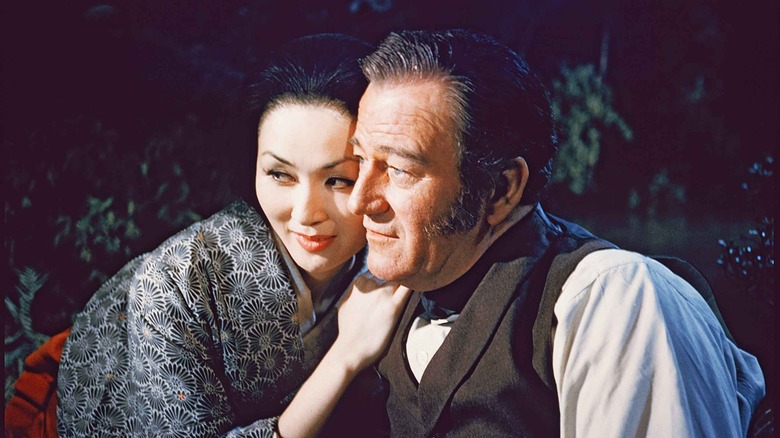 John Wayne and Eiko Ando in The Barbarian and the Geisha