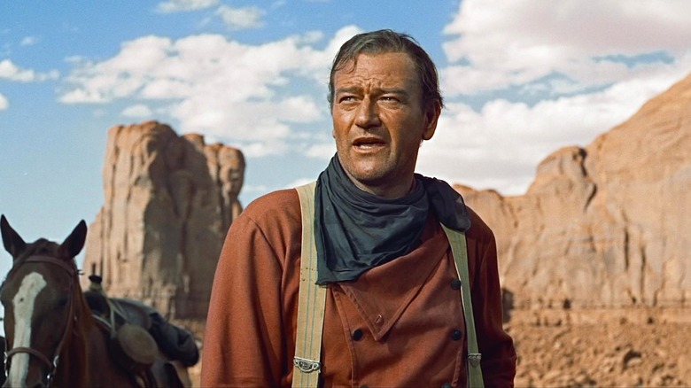John Wayne talking as Ethan Edwards in The Searchers (1956)