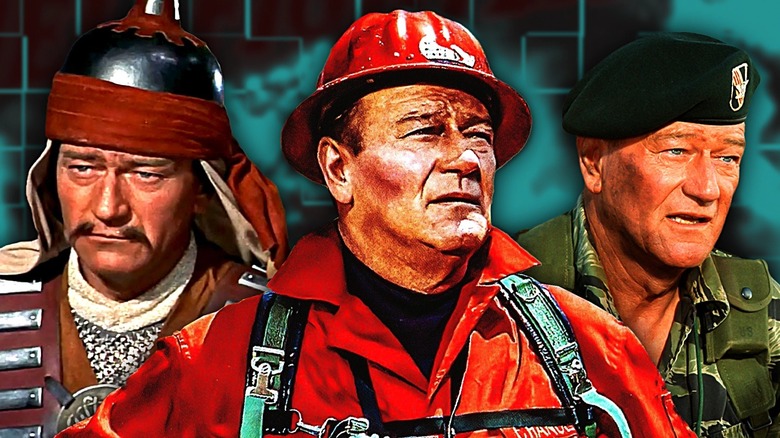 John Wayne in The Conqueror, Green Berets, and Hellfighters