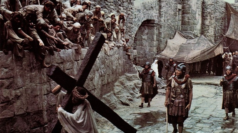 John Wayne with Jesus carrying cross The Greatest Story Ever Told