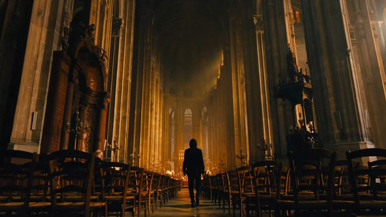 John Wick in a cathedral in John Wick: Chapter 4