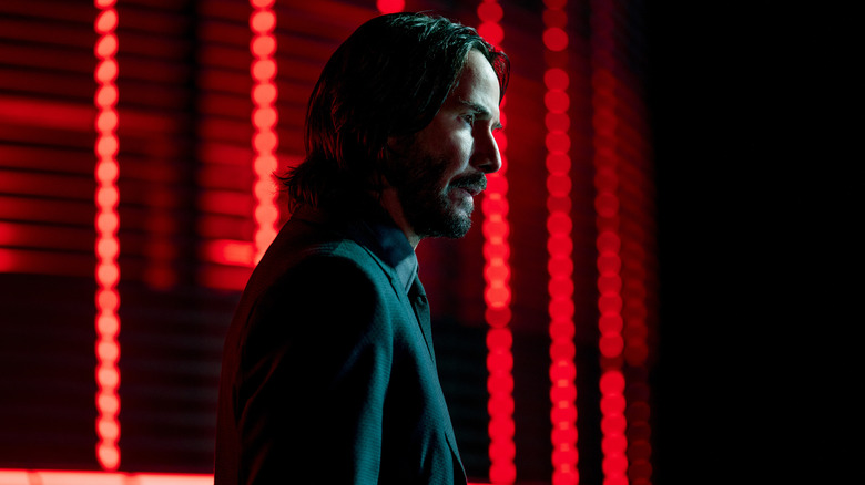 John Wick Chapter 4 keanu against neon osaka