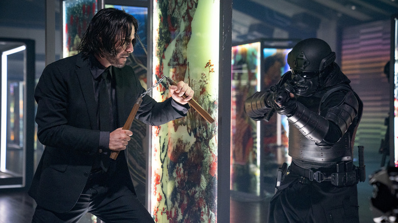 John Wick 4 nunchuck fight 