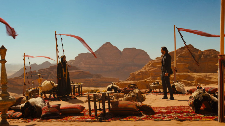 John Wick (Keanu Reeves) reunites with The Elder (Saïd Taghmaoui) in John Wick: Chapter 4