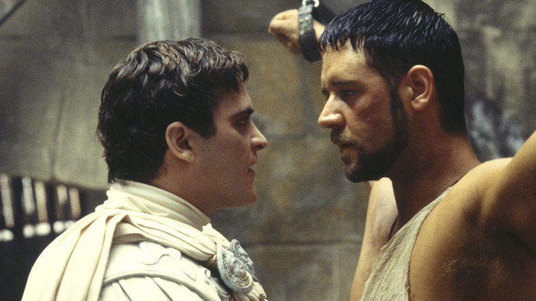 Commodus talking to Maximus in prison in Gladiator