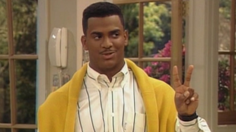 Alfonso Ribeiro giving peace sign The Fresh Prince of Bel-Air