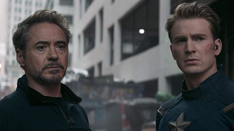 Robert Downey Jr. and Chris Evans in Avengers: Endgame